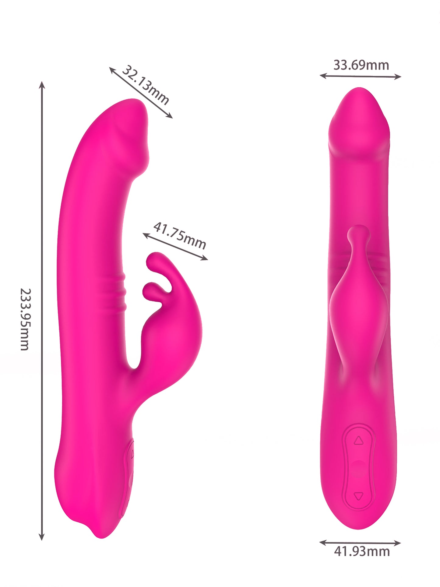 Double-sided Convex Stimulation Threaded Vibrator