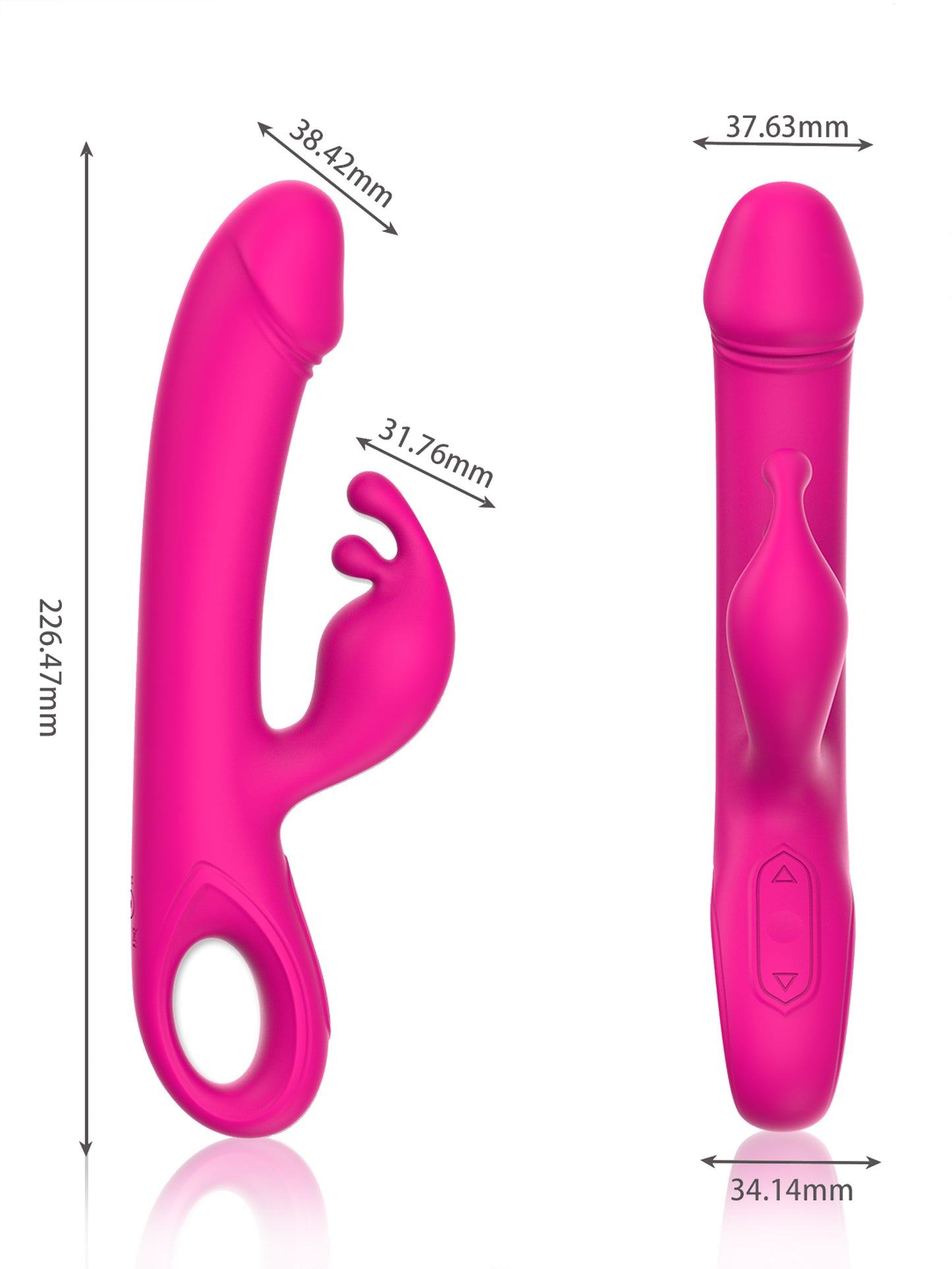 Double Point Thick Silicone Raised Stimulation Vibrator