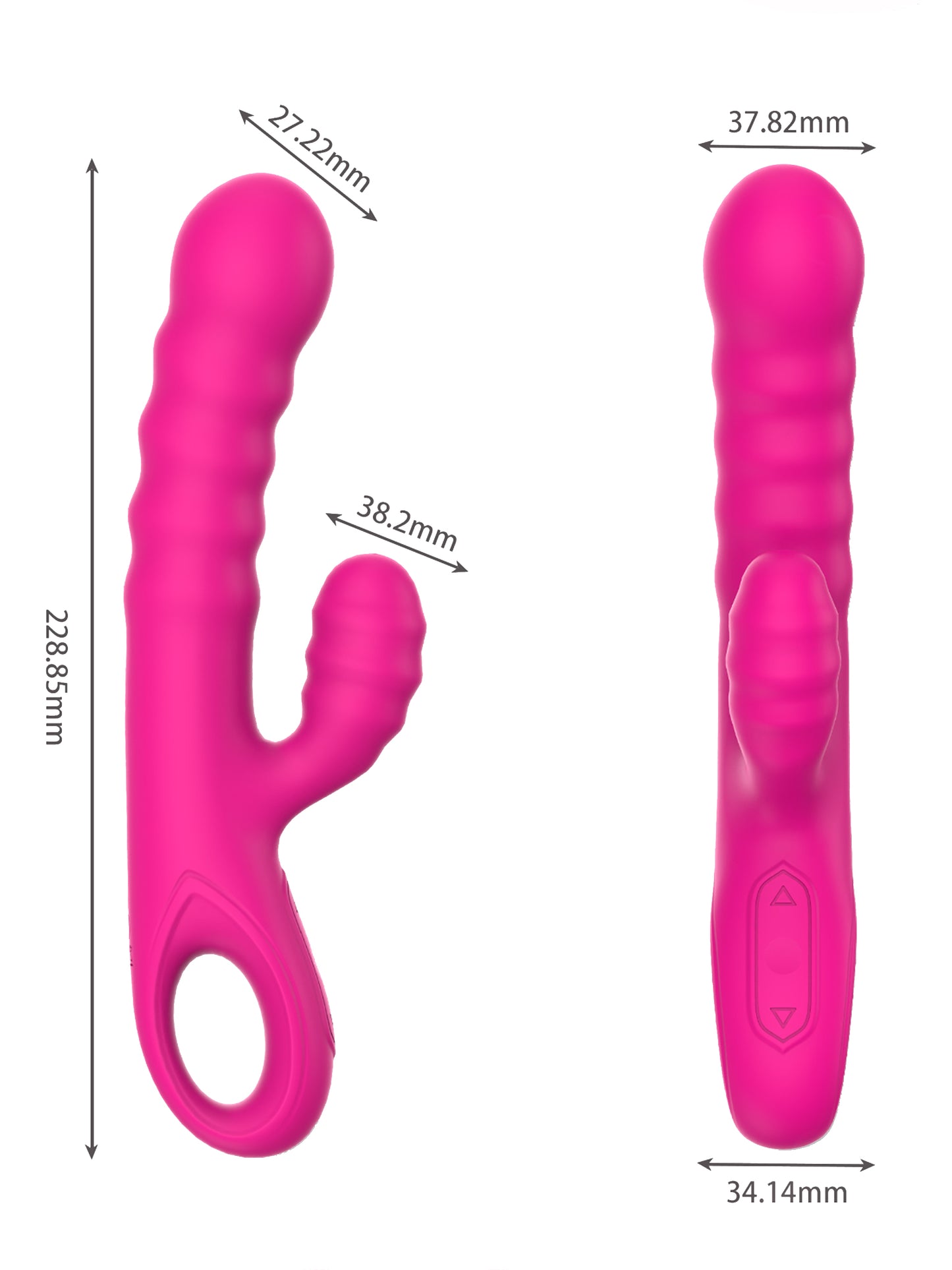 Thick Silicone Threaded Clit Stimulator Vibrator