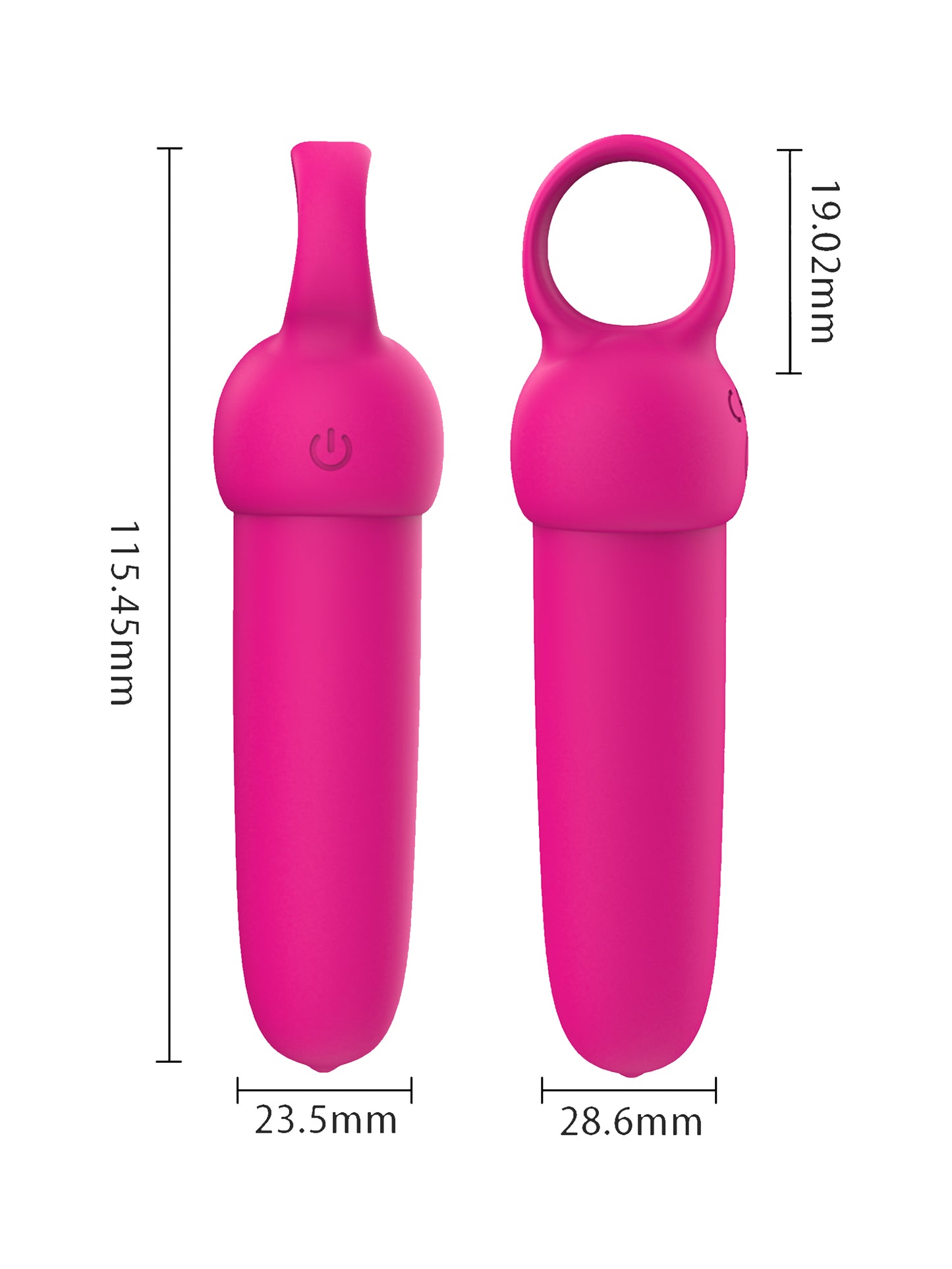 Stick Shape Vibrator With Safety Ring